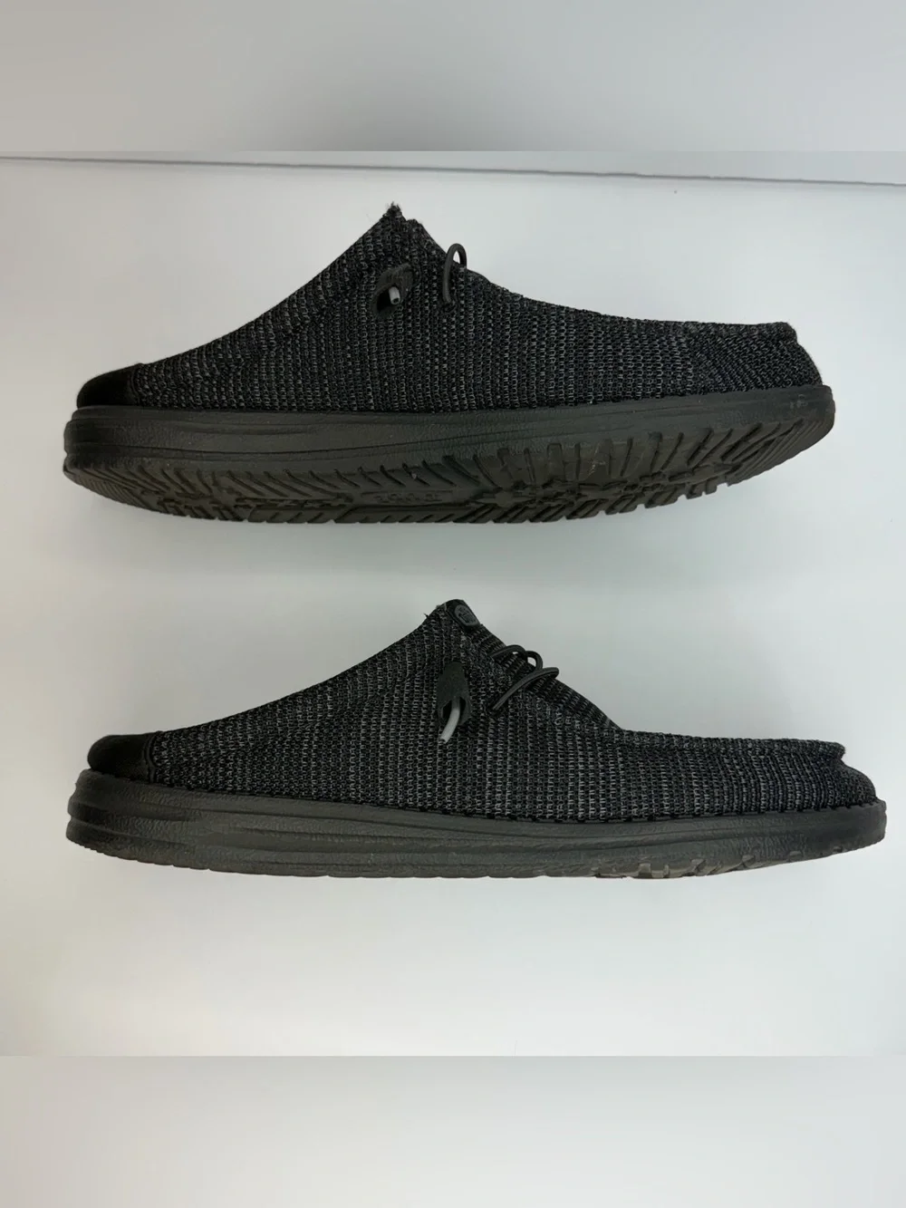 HEY DUDE Wally Slip Stretch Sox Size 14 Men Slip On Loafer Shoes Black